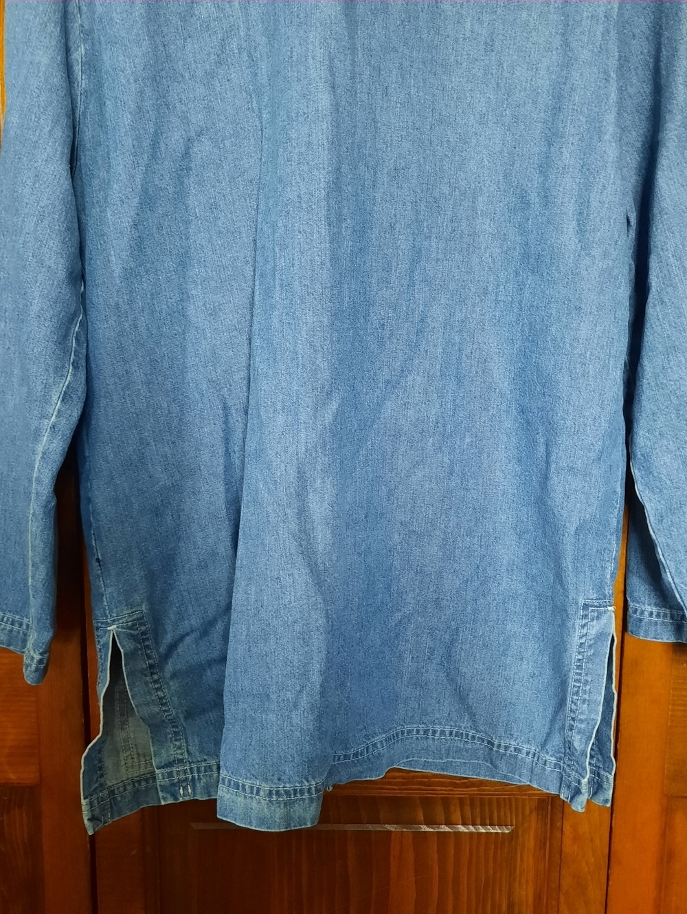 Norm Thompson Cotton Blend Medium Wash Denim Tang Jean Jacket Size Large - Picture 13 of 13